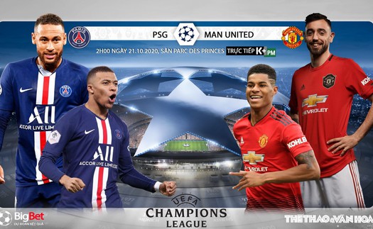 Soi kèo nhà cái PSG vs MU. Vòng bảng Cúp C1 Châu Âu. Trực tiếp K+PM