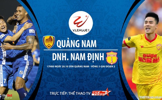 Soi kèo nhà cái. Quảng Nam vs Nam Định. Trực tiếp bóng đá Việt Nam 2020