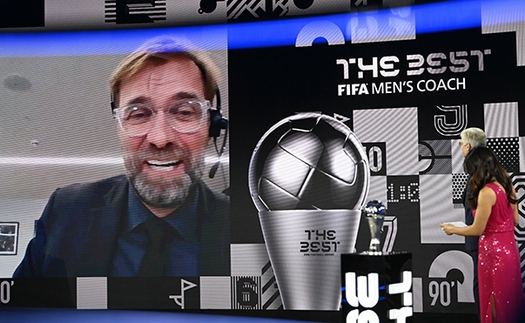 Juergen Klopp nhận giải HLV xuất sắc nhất năm của FIFA