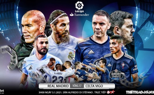 Soi kèo nhà cái Real Madrid vs Celta Vigo. Vòng 17 La Liga Tây Ban Nha