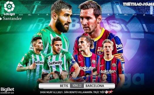 Soi kèo nhà cái Real Betis vs Barcelona. BĐTV trực tiếp bóng đá Tây Ban Nha La Liga