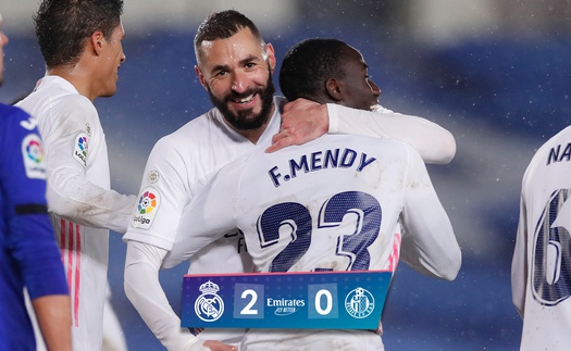 Real Madrid 2-0 Getafe: Thắng thuyết phục, Real lấy ngôi nhì bảng