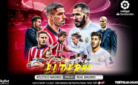 Soi kèo nhà cái Atletico Madrid vs Real Madrid. Vòng 26 La Liga Tây Ban Nha