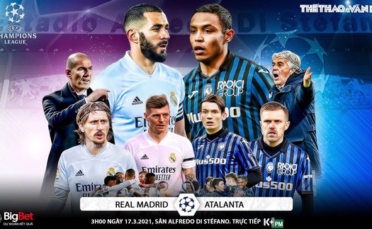 Soi kèo nhà cái Real Madrid vs Atalanta. Lượt về vòng 1/8 Cúp C1