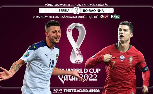 Soi kèo nhà cái Serbia vs Bồ Đào Nha. Vòng loại World Cup 2022 khu vực châu Âu