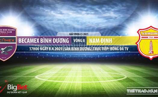 Soi kèo nhà cái Bình Dương vs Nam Định. BĐTV trực tiếp bóng đá Việt Nam