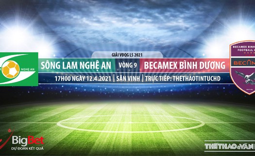 Soi kèo nhà cái SLNA vs Bình Dương. TTTT HD trực tiếp Vòng 9 V-League 2021