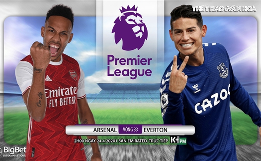 Soi kèo nhà cái Arsenal vs Everton. K+, K+PM trực tiếp Vòng 33 giải Ngoại hạng Anh