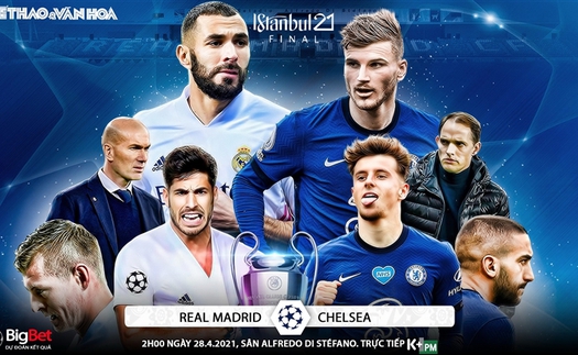 Soi kèo nhà cái Real Madrid vs Chelsea. K+, K+PM trực tiếp bóng đá Champions League