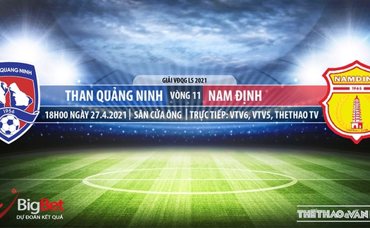 Soi kèo nhà cái Than Quảng Ninh vs Nam Định. VTV6 trực tiếp vòng 11 V-League