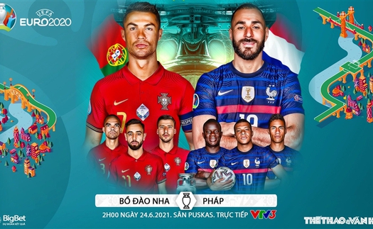 Kèo nhà cái. Soi kèo Bồ Đào Nha vs Pháp. VTV6 VTV3 trực tiếp bóng đá EURO 2021