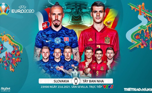 Kèo nhà cái. Soi kèo Tây Ban Nha vs Slovakia. VTV6 VTV3 trực tiếp bóng đá EURO 2021