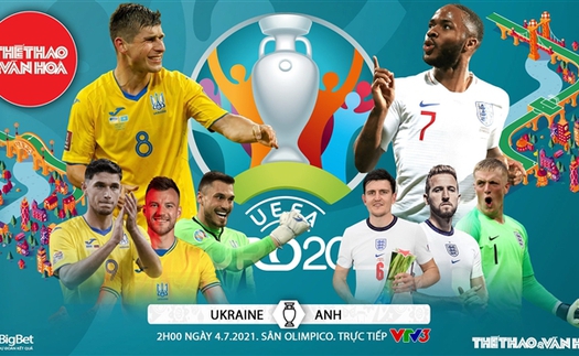 Kèo nhà cái. Soi kèo Anh vs Ukraina. VTV3 VTV6 trực tiếp bóng đá EURO 2021