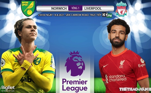 Soi kèo nhà cái Norwich vs Liverpool và nhận định bóng đá Ngoại hạng Anh (23h30, 14/8)