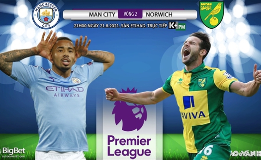 Soi kèo nhà cái Man City vs Norwich và nhận định bóng đá Ngoại hạng Anh (21h00 ngày 21/8)