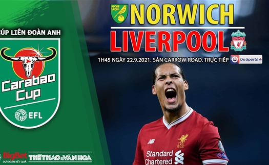 Soi kèo nhà cái Norwich vs Liverpool và nhận định bóng đá Cúp Liên đoàn Anh (1h45, 22/9)