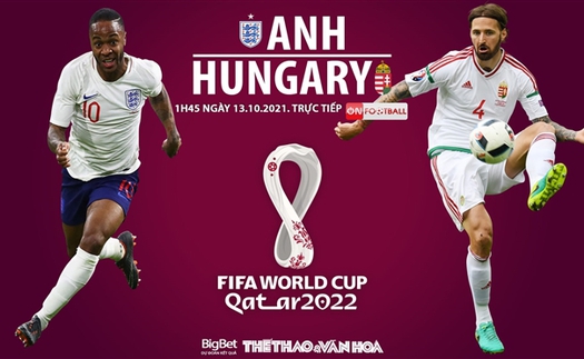 Soi kèo nhà cái Anh vs Hungary. Nhận định, dự đoán bóng đá World Cup 2022 (1h45, 13/10)