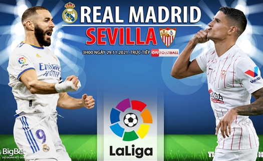 Soi kèo nhà cái Real Madrid vs Sevilla. Nhận định, dự đoán bóng đá Tây Ban Nha (3h00, 29/11)