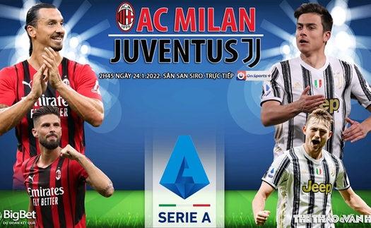 Soi kèo nhà cái Milan vs Juventus. Nhận định, dự đoán bóng đá Serie A (2h45, 24/1)