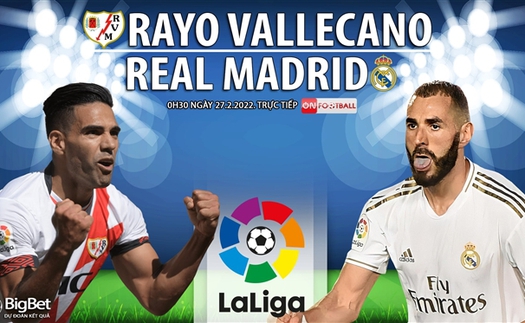 Soi kèo nhà cái Rayo Vallecano vs Real Madrid. Nhận định, dự đoán bóng đá La Liga (0h30, 27/2)