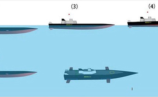 Trung Quốc chế tạo tàu chiến có thể biến thành tàu ngầm tàng hình