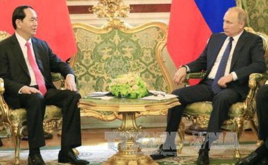 Chủ tịch nước Trần Đại Quang hội đàm với Tổng thống LB Nga Vladimir Putin