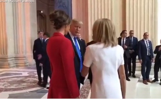 Tổng thống Trump khen Đệ nhất Phu nhân Pháp Brigitte Macron 'tuyệt đẹp'