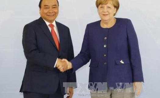 Thủ tướng Nguyễn Xuân Phúc hội đàm với Thủ tướng Đức Angela Merkel