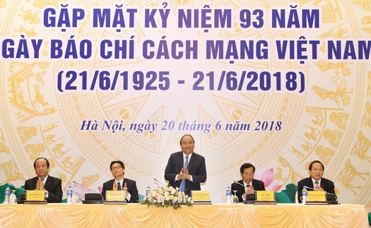 Thủ tướng Nguyễn Xuân Phúc gặp mặt các cơ quan thông tấn, báo chí