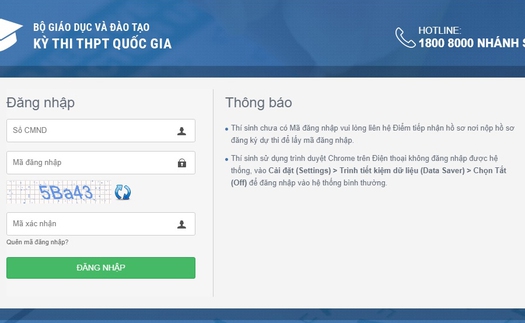 Hướng dẫn tra cứu điểm thi THPT quốc gia 2018