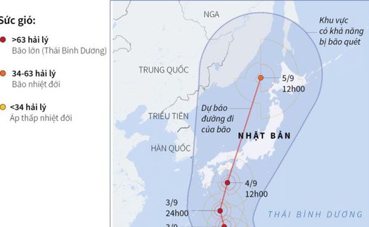 Nhật Bản đối phó với siêu bão Jebi, cơn bão khả năng mạnh nhất 25 năm qua