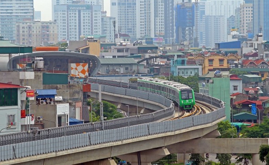 Hình ảnh đường sắt Cát Linh – Hà Đông chạy thử toàn tuyến