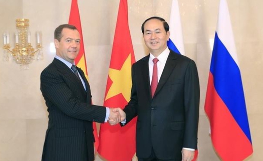 Thủ tướng Liên bang Nga Dmitry Medvedev chia buồn về việc Chủ tịch nước Trần Đại Quang từ trần