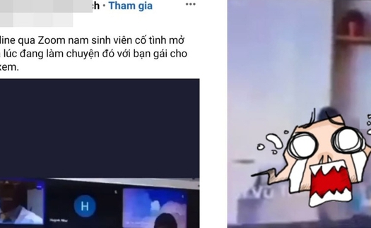 Xôn xao quanh clip nhạy cảm của nam sinh khi học trực tuyến