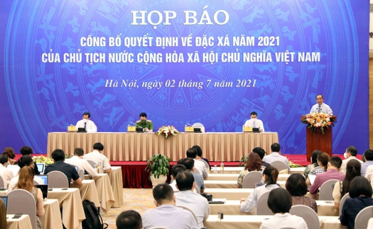 Công bố Quyết định về đặc xá năm 2021 của Chủ tịch nước