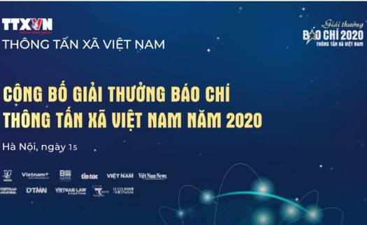 Công bố Giải thưởng báo chí TTXVN năm 2020 và phát động Giải năm 2021