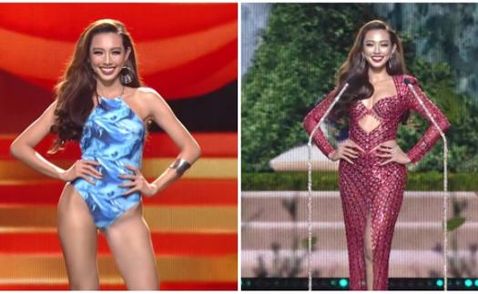 Thùy Tiên đầy tự tin trong đêm Bán kết Miss Grand International 2021