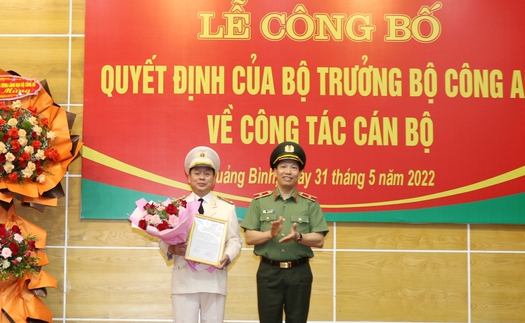 Quảng Bình có Giám đốc Công an tỉnh mới