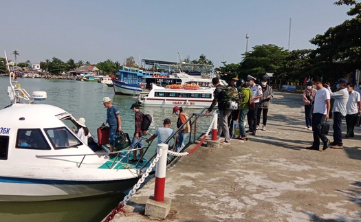 Bảo đảm an toàn cho tàu thuyền trên tuyến đường thủy Hội An - Cù lao Chàm