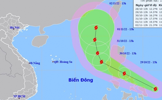 Bão NALGAE mạnh cấp 9 gần Biển Đông