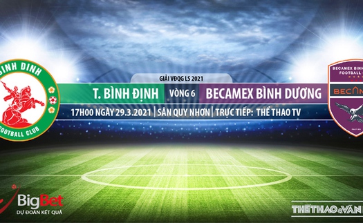 Soi kèo nhà cái Bình Định vs Bình Dương. TTTV. Trực tiếp bóng đá Việt Nam hôm nay