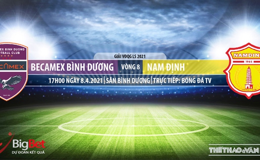 Soi kèo nhà cái Bình Dương vs Nam Định. BĐTV. Trực tiếp bóng đá Việt Nam hôm nay