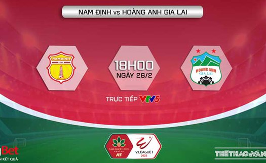 VIDEO trực tiếp bóng đá, soi kèo nhà cái Nam Định vs HAGL, V-League 2022