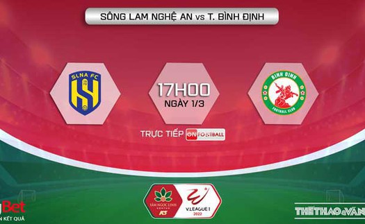 VIDEO trực tiếp bóng đá, soi kèo nhà cái SLNA vs Bình Định, V-League 2022