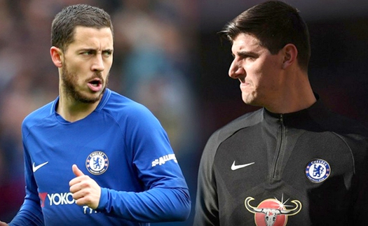 HLV Sarri sẽ đau đầu nếu Chelsea mất Hazard và Courtois