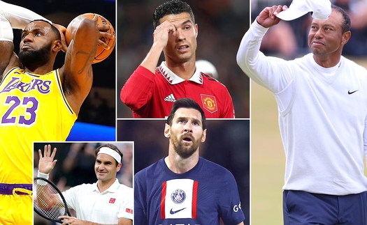 Những biểu tượng nào nối gót Federer giải nghệ: Ronaldo, Messi, Tiger Woods… và ai nữa?
