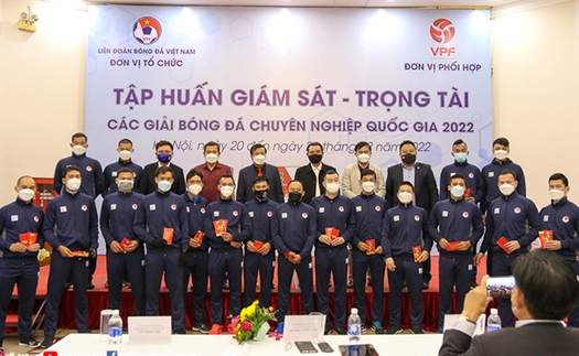 Tập huấn giám sát, trọng tài các giải bóng đá chuyên nghiệp năm 2022