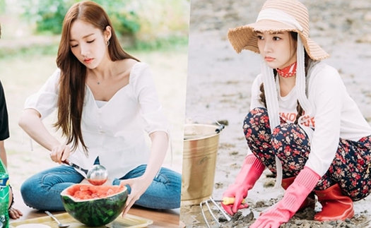 'Thư ký Kim' Park Min Young trông vẫn xinh xắn, đáng yêu cả khi ngồi bùn cát