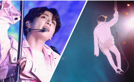 Jungkook bay trên sân khấu SVĐ Rose Bowl, trình diễn solo ‘Euphoria’