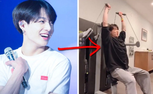 Xem Jungkook ‘lợn cơ bắp’ của BTS tập gym